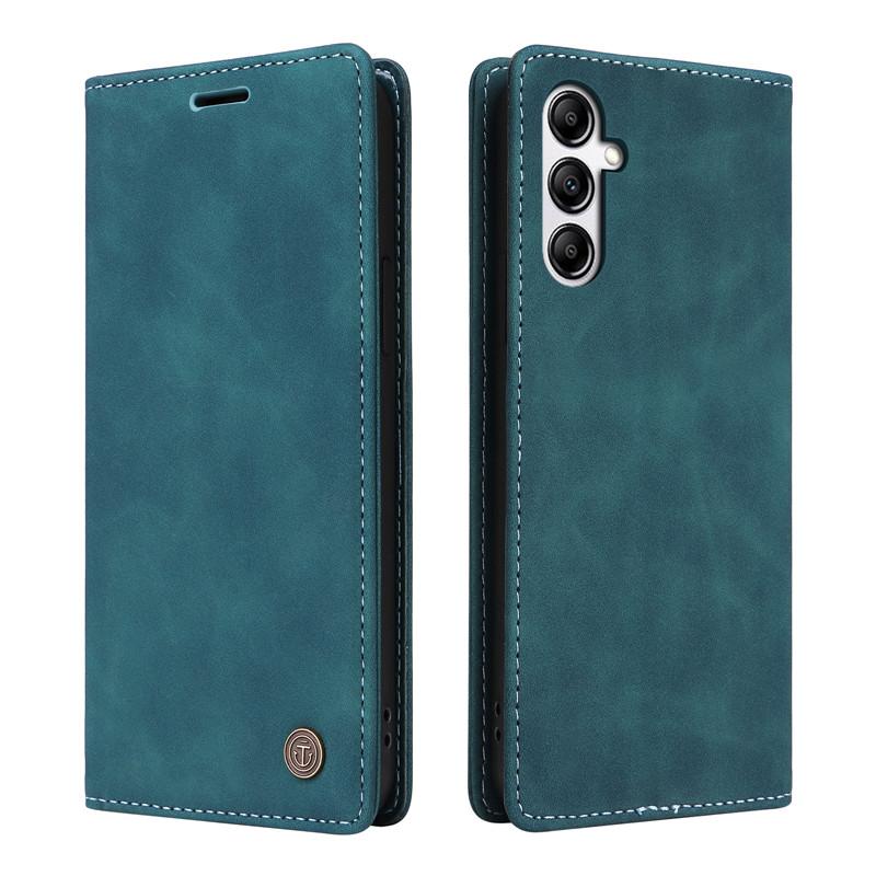 Retro Matte Luxury Flip Wallet Case For Samsung Galaxy A55 5G Solid Colors Phone Cover For Samsung A55 A 55 6.6‘’ SM-A556B A556E