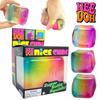 Needoh Dégradé Arc-en-ciel Glaçon Agréable Soulagement Fidget Jouet Sensoriel Maltose Rebond Lent Anxiété Boule à Presser Super Solide Cadeau TDAH