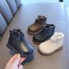 Children's Toddler Shoes with Fleece Ankle Boots Shoes Autumn and Winter Girls Princess Boots