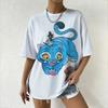 Dámske letné KPop T-čko Lovci démonov Roztomilý kreslený Derpy Tiger Potlač Módne Streetwear Bežné Denné a Trendy Oblečenie