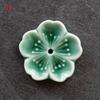 Ceramic Cherry Blossom Flower-Shaped Incense Stick Holder for Aromatherapy and Decor