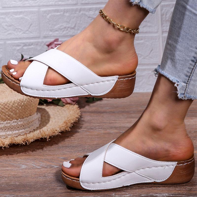 Women Sandals Peep Toe Wedge Heels Sandals Platform Summer Shoes Women Heeled Sandalias Mujer Elegant Slippers Summer Footwear