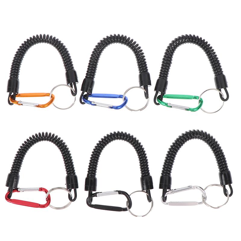 1Pc Portable Fishing Lanyards Rope Boating Camping Carabiner Secure Lock Grip