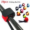 10pcs Reusable Belt Outdoor Fastener Fishing Rod Tie Fishing Accessories Straps