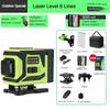 4D 8/12/16 Line Green Light Automatic Leveling Level 360° Horizontal and Vertical Cross Measurement Tool New Infrared Mini Laser Level