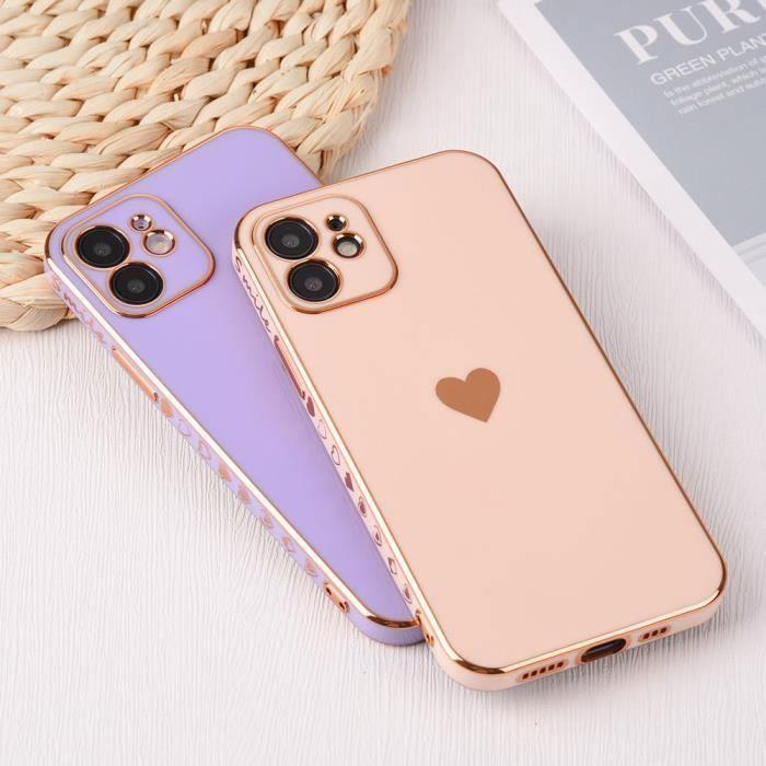 Coque de Protection - PROSHOP - pour iPhone 13 Pro Max - Souple - Anti-Rayure - Rose Amour-Mignon