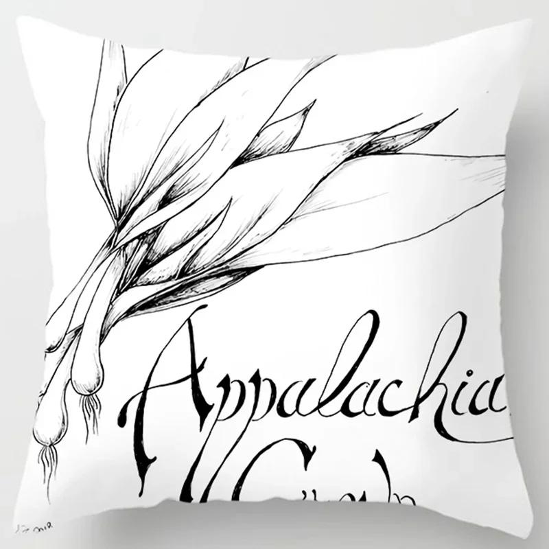 Ink Painting Style Printing Home Decoration Pillow Sleeve Polyester Square Pillow Cushion Cushion Pillow Cases Cojines Boho