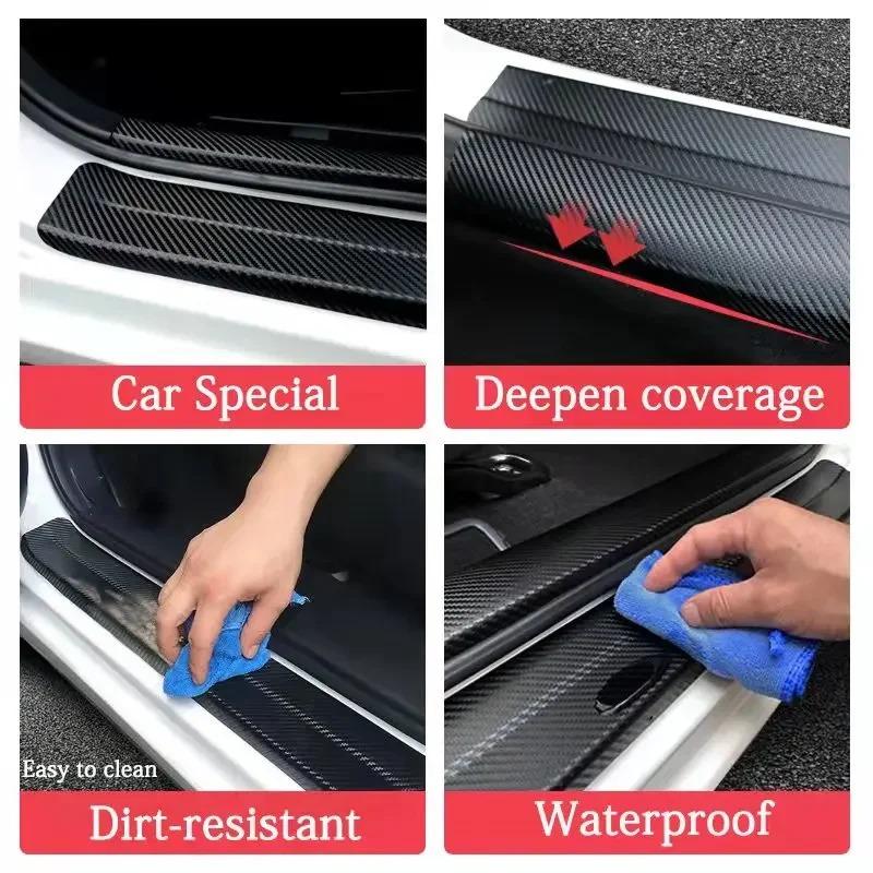 Car Door Sill Threshold Protector Stickers for Skoda Superb Octavia Rapid Kodiaq Fabia Karoq Superb Kamiq Yeti Roomster Decal hbkm45