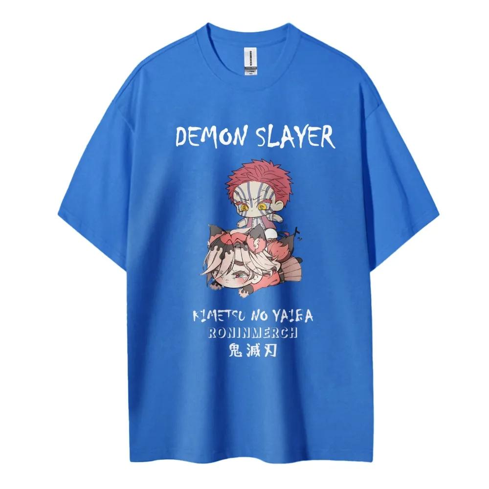 Demon Slayer Printed Short Sleeve Casual Summer Wear Mens Comfortable Clothing Mens Clothing Short Sleeve Half Sleeve Top