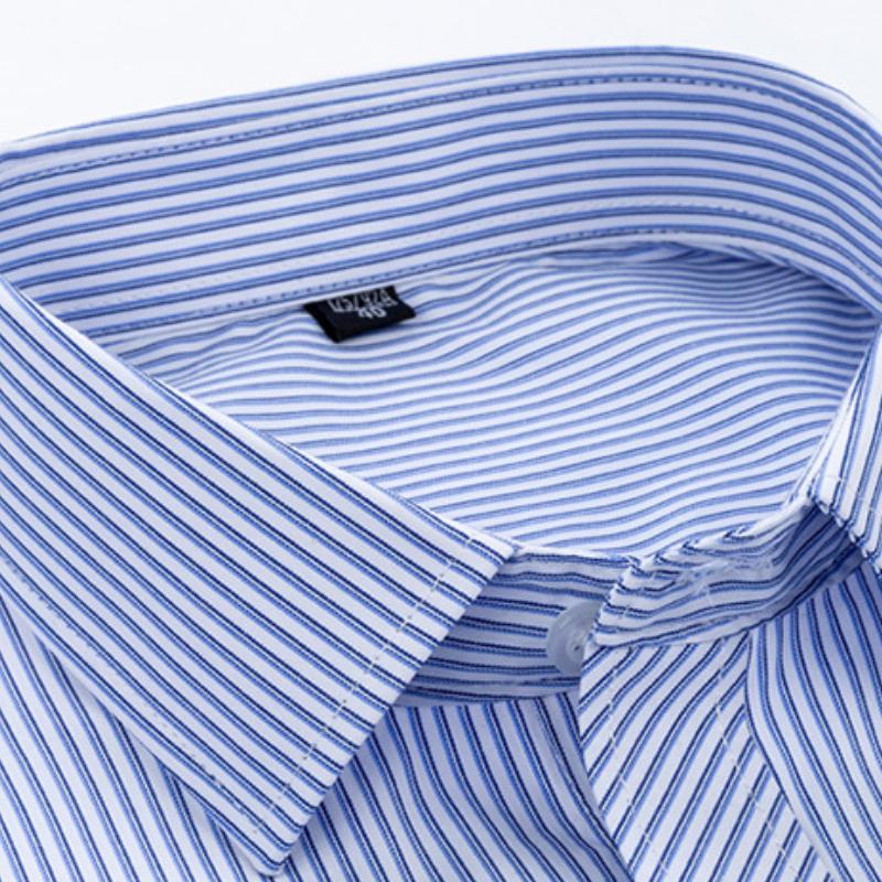 Men's Striped Long-sleeved Shirt Non-ironing Anti-wrinkle Comfortable Breathable Business Casual Fashion Slim Shirts