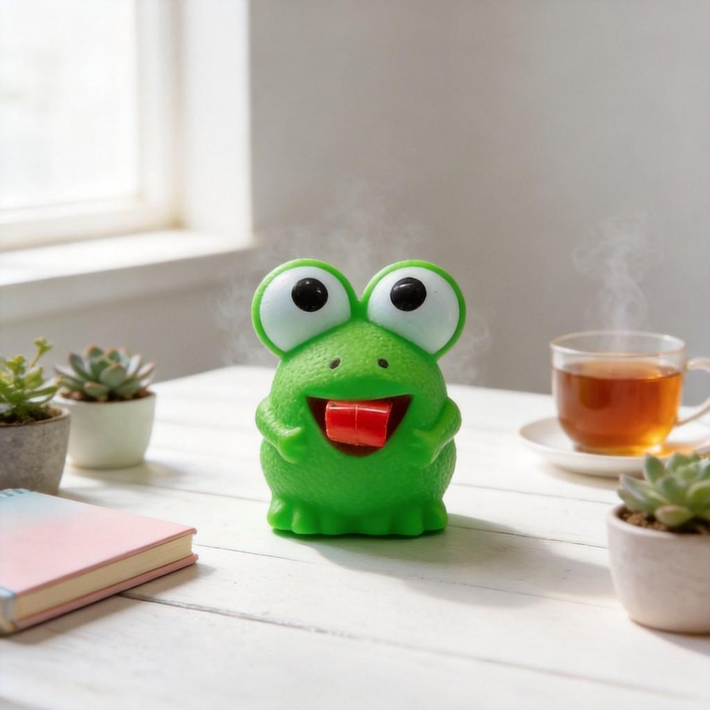 Large Eye Frog Stress Toy With Rebound And Sound For Kids And Adults