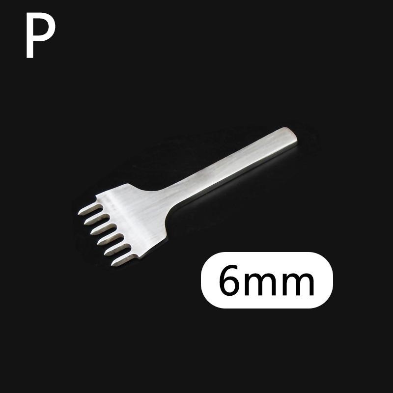 Ensemble d'outils de poinçonnage de trous d'artisanat du cuir, ciseau de trou en acier inoxydable, gravure de laçage, couture, outils de poinçonnage d'espacement