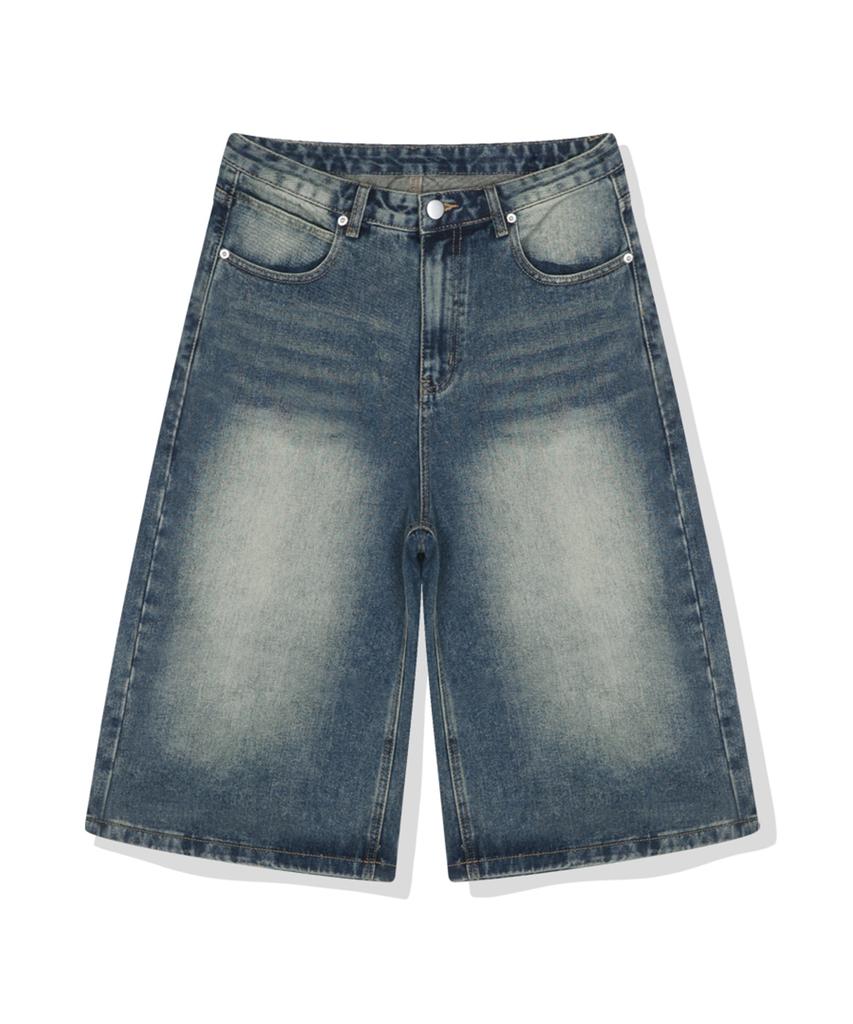Geulapig Rodin Washed 3/4 Bermuda Denim Shorts 3 Colors [Grsd_8001]