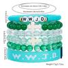 6pcs Suit WWJD Bracelet Christian Cross Bracelets For Women Men Jesus Bracelets Christian Jewelry(Random Color Of Letters) Faith Religious Easter