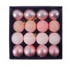 16Pieces Painted Christmas Ornament Set Colorful Christmas Sphere Baubles Ornament Set For Holiday Celebration
