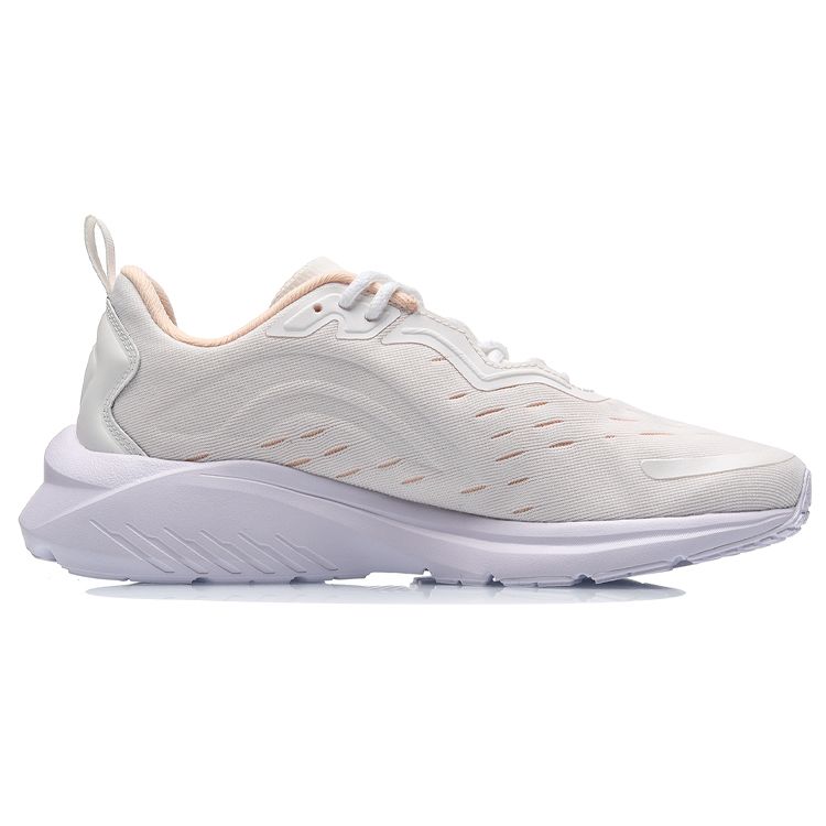 Li-Ning Rutschfeste Stoßdämpfende Low-Top Laufschuhe Damen Sneaker Weiß Orange ARHR140-3
