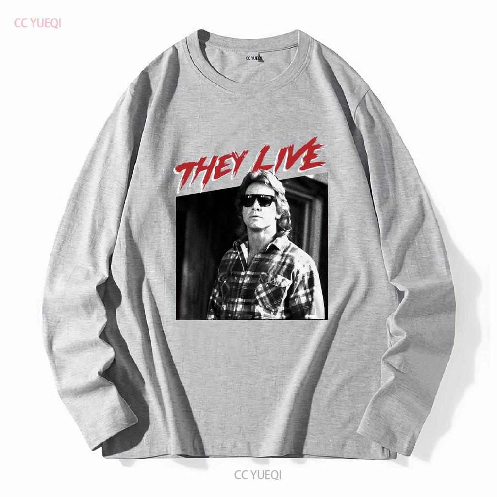 John Carpenters Horror Movie They Live Roddy Piper Flannel Mens T Shirt Vintage Washed Designer Clothes Casual Breathable