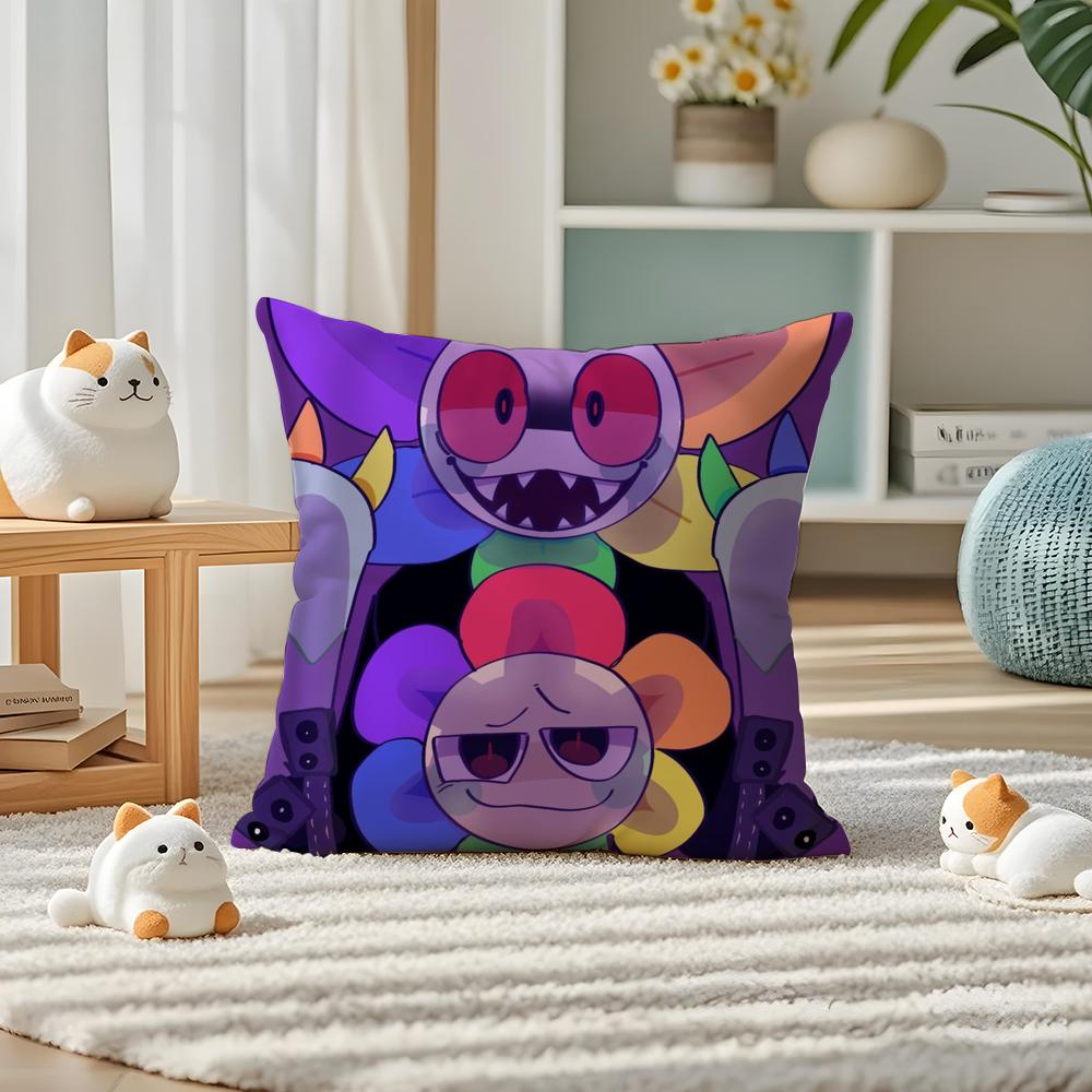 Game DDandys World Anime Pillow Case Silky Elegant Comfort Sofa Bed Invisible Zipper