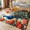 1 STuks pauwenbloemen Tapijt Ultra Zacht, Dik & Absorberend, Antislip Machine Wasbaar Mat voor Entree