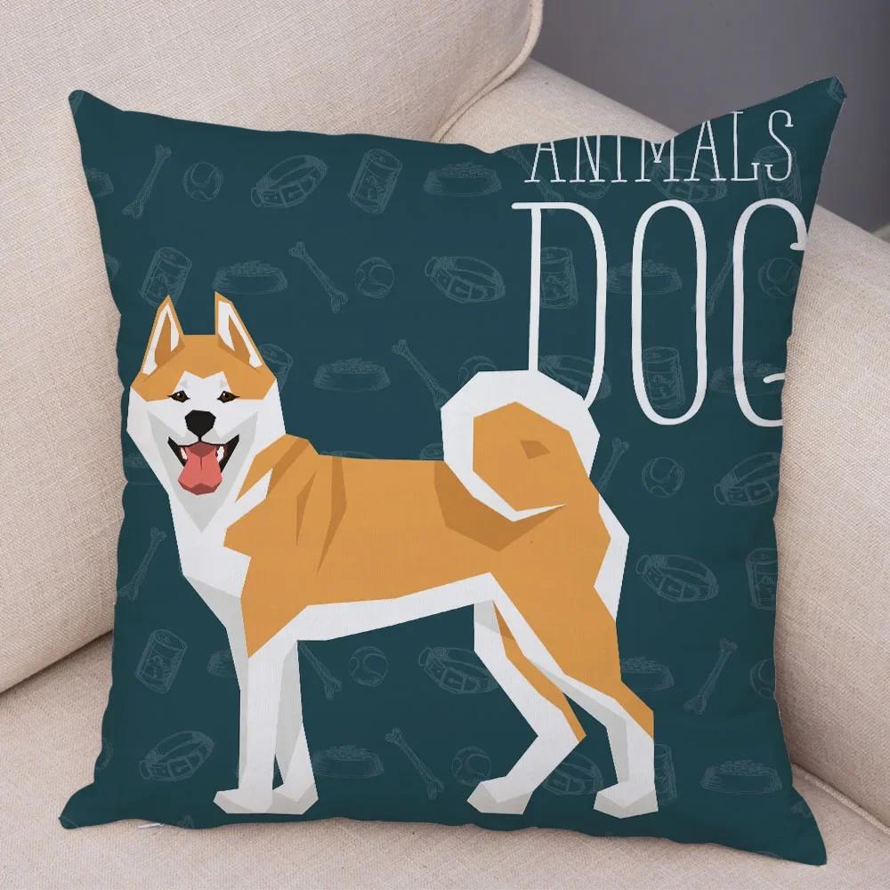 Zuhause Sofakissenbezug Farbe Dalmatiner Schnauzer Dekokissenbezug Cartoon Hund Haustier