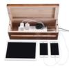 Socket Case Vintage Solid Wood Wiring Box Cable Manager Hub Storage Coffee Paulownia Main Body Home Storage Wooden Storage Box