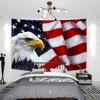 Bald Eagle American Flag Tapestry Hippie Wall Hanging Bohemian For Bedroom Collegedorm Office Decoration Background
