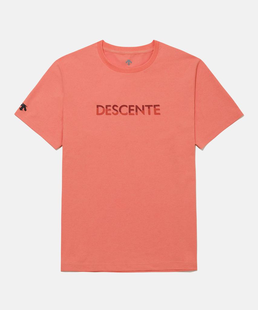 DESCENTE Tough Wording Graphic Short Sleeve T-Shirt Cotton Candy Pink Sr123Uts22 (B Type)