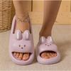 Hausschuhe Niedlicher Hase Cartoon Sandalen Atmungsaktiv Damen Weich Vier Jahreszeiten Indoor Zuhause Badezimmer Rutschfeste Hausschuhe