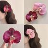 Klädnypa Orchidesfjäril Hårklämma Phalaenopsis Pärlhårklämma Blomma Hårnål