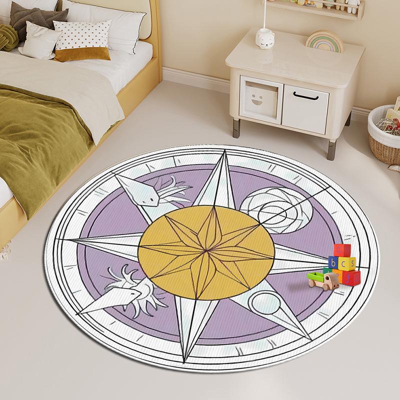 Rond Tapijt, Mat voor Bureaustoel, Groot Oppervlak Slaapkamer, Woonkamer, Salontafel, Hangmand, Magisch Cirkel Tapijt, Vlekbestendig