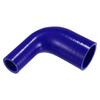 X AUTOHAUX 1 Stück 25mm/0.98"-45mm/1.77" Innendurchmesser 90mm/3.54" Länge 90 Grad Blau Auto Silikonschlauch Schlauch Universal