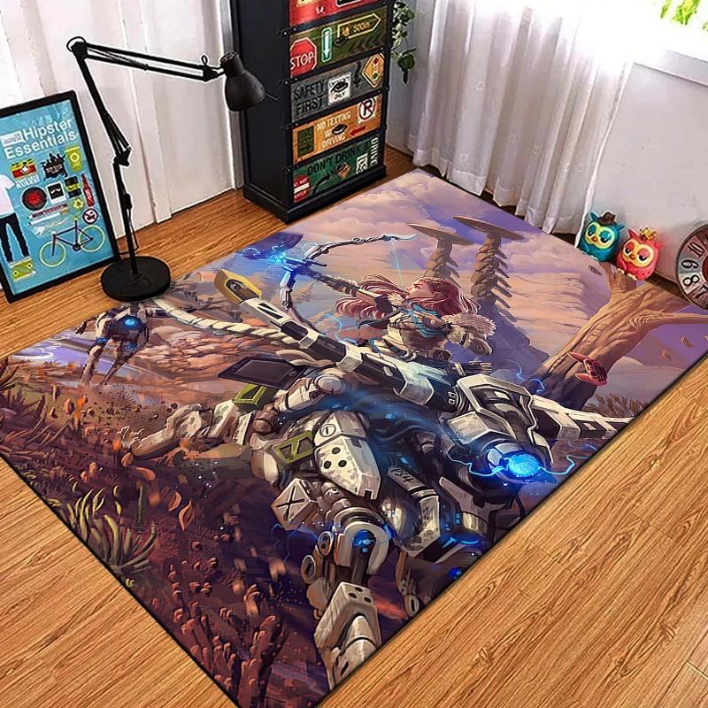 GAME Horizon Zero Dawn Large Area Rugs Carpet for Home Living Room Bedroom Sofa Doormat Kids Non-slip Floor Play Mat Sonic