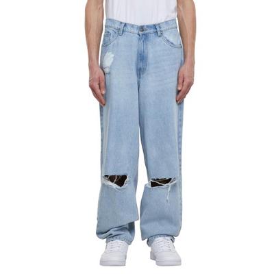 Urban Classics Pánské těžké baggy džíny s kolenním střihem
