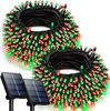 Christmas & Holiday Solar String Lights: Red/Green Festival Yard & Halloween Decoration