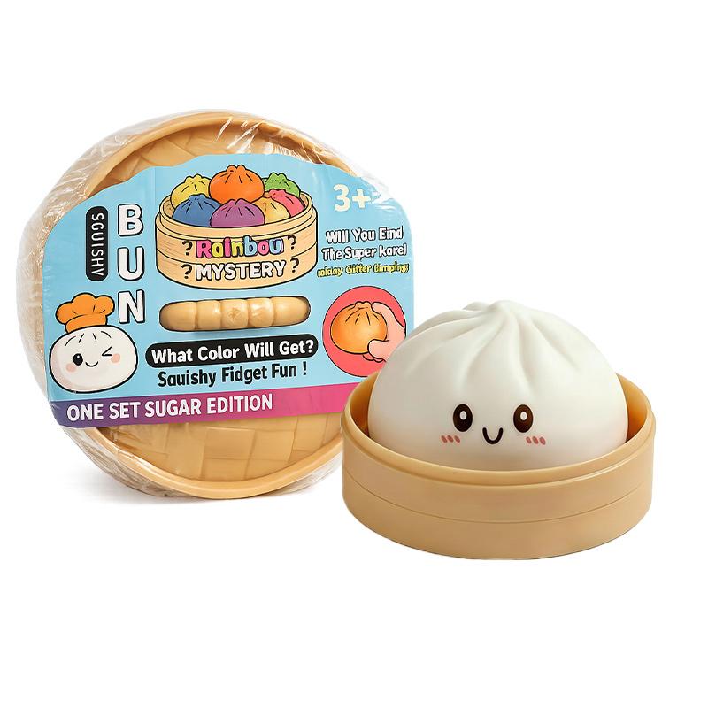 Zacht Broodje Dumpling Squishy Stressverlichter Knijpspeeltje Kawaii Jumbo Stoombroodje Decompressiespeeltje Cadeau voor Kinderen Volwassenen