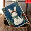 Frameless Pearl Painting Kit Cute Bunny Aesthetic Wall Art DIY Sparkling Bead Canvas Room Decor Festive Craft