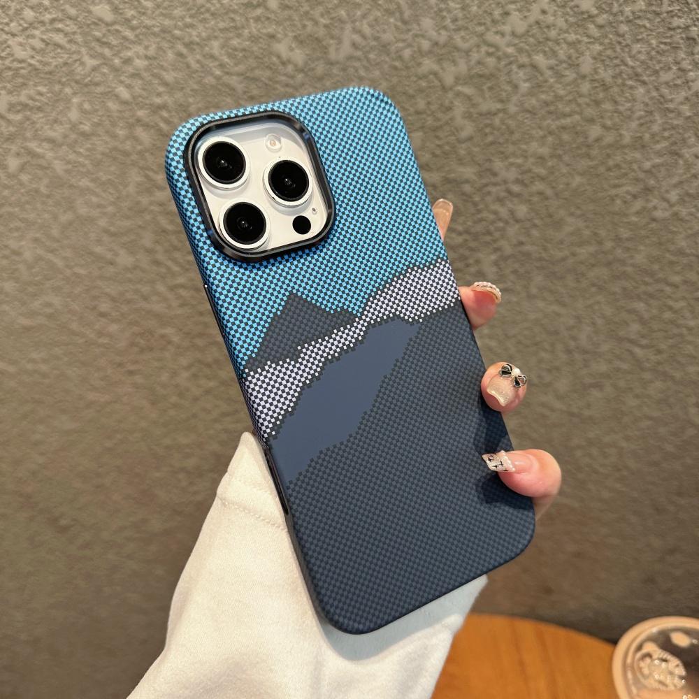 Carbon Fiber PC Armor For Magsafe Case For iPhone 17 Air 16 15 14 Plus 13 12 Pro Max 11 Magnetic Wireless Charging Cover