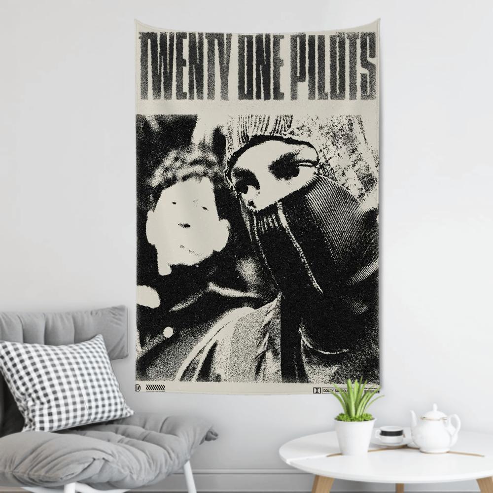 Rock Band Ttwenty One Ppilot Clancy Tapestry Room Decor Wall Cloth Party Hanging Background Room Decor Baby Room