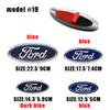 ZFOTM1 Car Front Grille Emblem Rear Trunk Logo Badge For Ford Fiesta Focus 2 3 Mondeo Edge Ranger Fusion Kuga S-MAX Transit Accessories