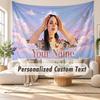 Custom Name Wall Hanging Tapestry,Lana Del Rey Decorative Backdrop Tapestry For Dorm Home