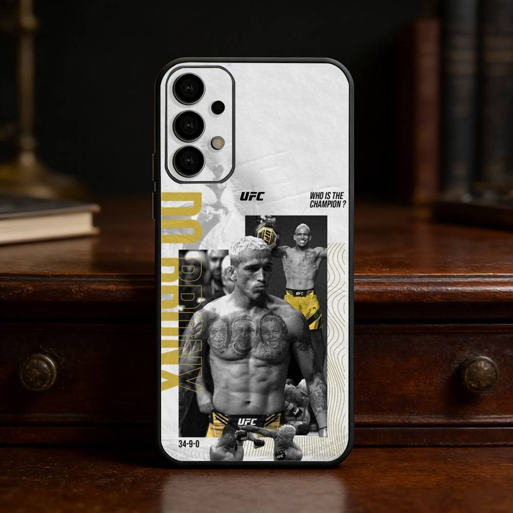 C-Charles U-Ufcs O-Oliveira Phone Case For Samsung S25,24,23,22,30,21,10,9,Ultra,Plus,Lite Soft Black Case