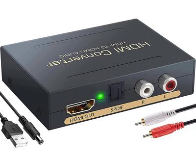HDMI Audio Separator 4K HDLR14 Compatible with PS4 PS5 Optical Digital Audio Separator PC DVD Input HDMI Separator Audio Video Separator SPDIF AUX