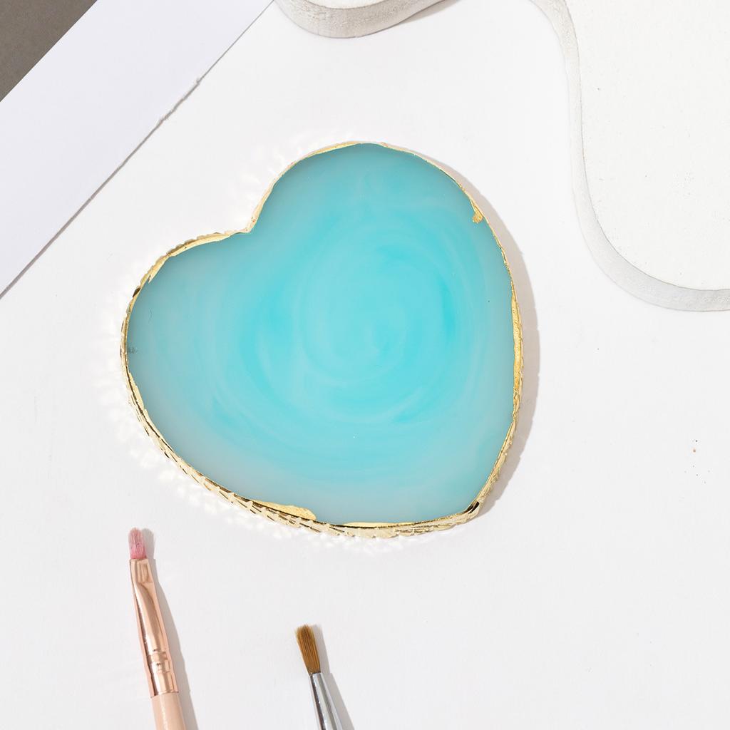 Nagelfarbpalette Harzfarbpalette Kristall-Nageldisplay-Platte Werkzeuge Nagelfarbpalette Harzachatstein Nagelkunstpalette