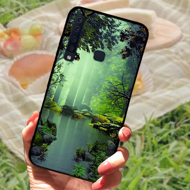 For Samsung A9 2018 Case Cover A7 2018 Silicone Soft Marble Black Bumper Funda Coque for Samsung Galaxy A7 A9 2018 Protective