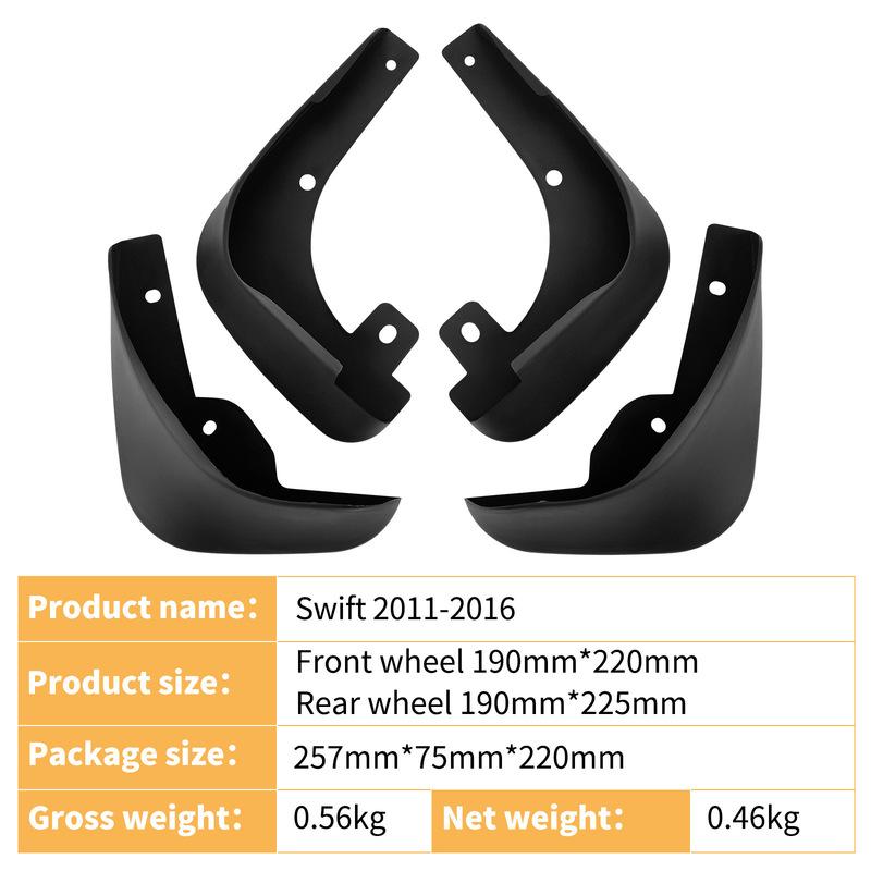 Adatto per Suzuki Swift 2011-2016 piastrelle parafango anteriori e posteriori accessori auto fuoristrada vendita calda