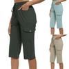 CapriPants for Women Lightweight Pants for Women Casual Summer Shorts with Zipper Pockets