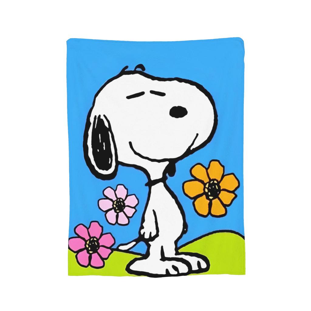 Snoopys Cartoon Blankets Flannel Novelty Warm Throw Blankets for Chair Covering Sofa Autumn/Winter,