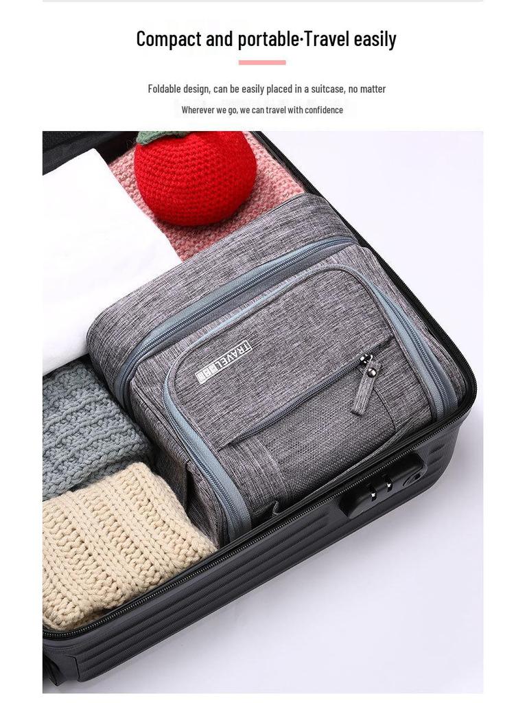 Travel Toiletry Bag for Men and Women - Business Trip Storage with Dry/Wet Separation, Wash and Care Set, Makeup Organizer