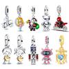 925 Silver Couple Charms Dangle Beads for 3mm Bracelet Necklace Women DIY Jewelry Gifts Fine Handmade