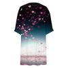 Women's Fashion Plus Size V-Neck Three-Quarter Sleeve Casual Valentine's Day Love Print Loose Dress With Pockets